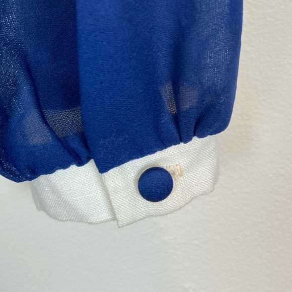 VINTAGE KAY WINDSOR 1950s-1960s Collared Embroidered Button Smock Waist Dress - Picture 11 of 11